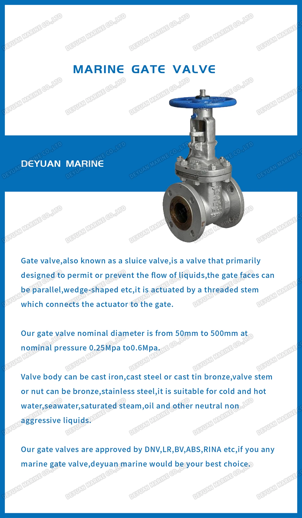 China Marine Flange Tanker Gate Valve